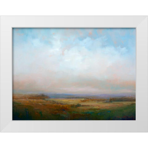 Into the Foothills White Modern Wood Framed Art Print by McCarthy, William