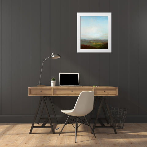 Green Valley Below White Modern Wood Framed Art Print by McCarthy, William
