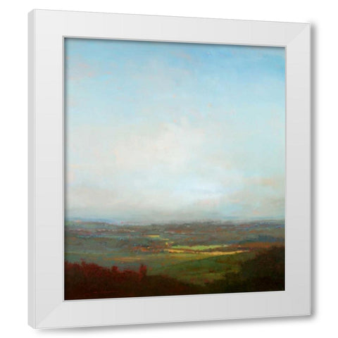 Green Valley Below White Modern Wood Framed Art Print by McCarthy, William