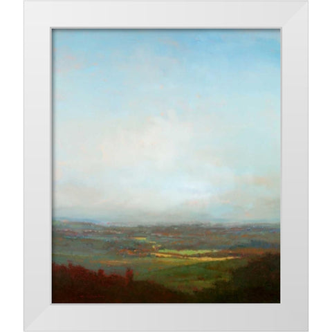 Green Valley Below White Modern Wood Framed Art Print by McCarthy, William