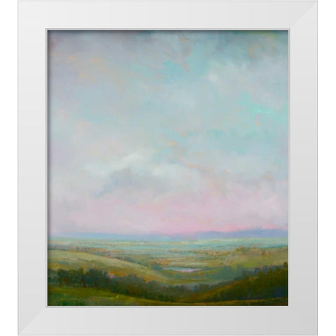 Evening Glow White Modern Wood Framed Art Print by McCarthy, William