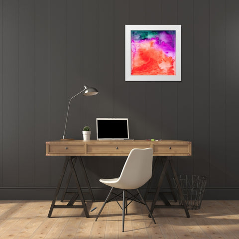 Fusion II White Modern Wood Framed Art Print by Maldonado, Jacqueline