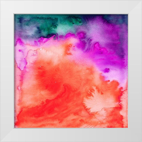Fusion II White Modern Wood Framed Art Print by Maldonado, Jacqueline