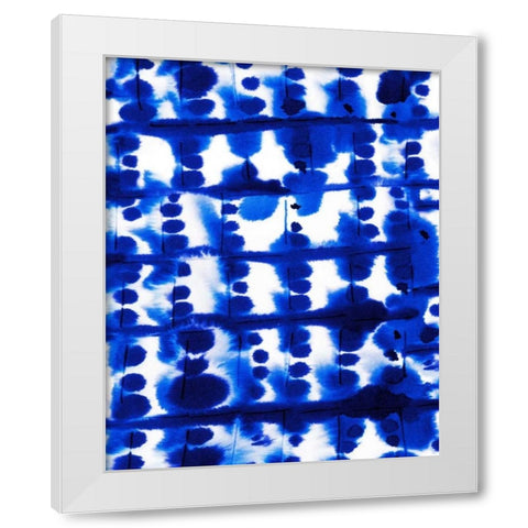 Parallel Electric Blue White Modern Wood Framed Art Print by Maldonado, Jacqueline