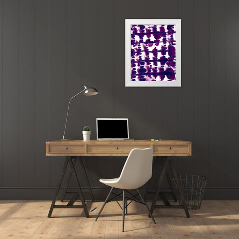 Parallel Purple Mauve White Modern Wood Framed Art Print by Maldonado, Jacqueline