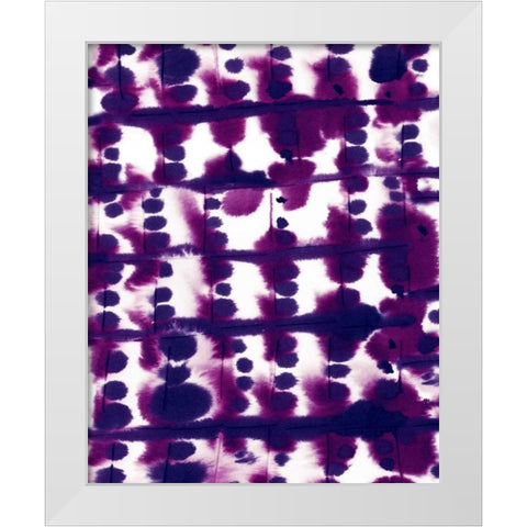 Parallel Purple Mauve White Modern Wood Framed Art Print by Maldonado, Jacqueline