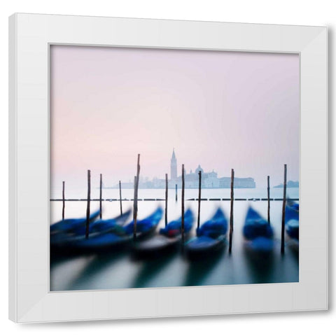 Venetian Sunrise White Modern Wood Framed Art Print by Morrissey, Margaret