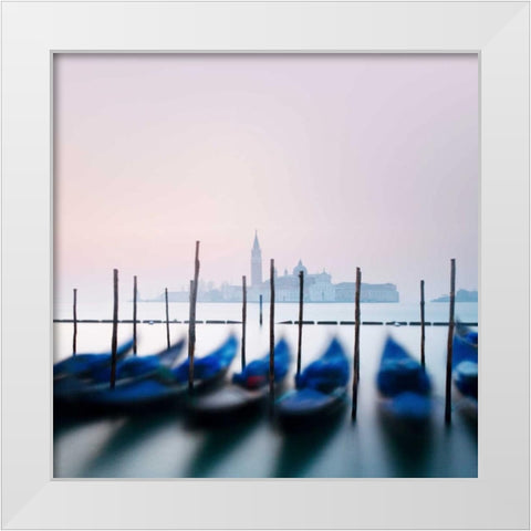 Venetian Sunrise White Modern Wood Framed Art Print by Morrissey, Margaret