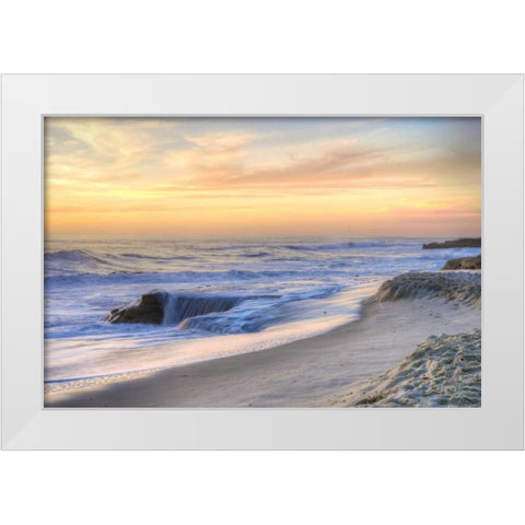 La Jolla Sunset White Modern Wood Framed Art Print by Mayo, Dean