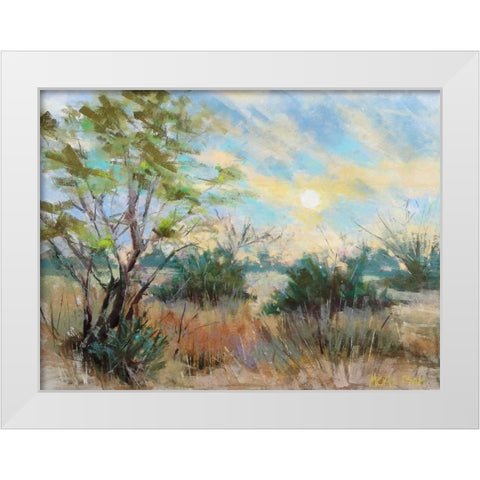Texas Sunrise White Modern Wood Framed Art Print by Mertz, Nancie King