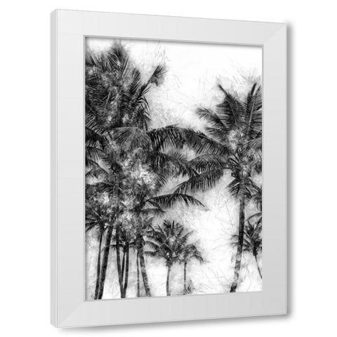 Dorado Palms 1 White Modern Wood Framed Art Print by Miamee, Golie