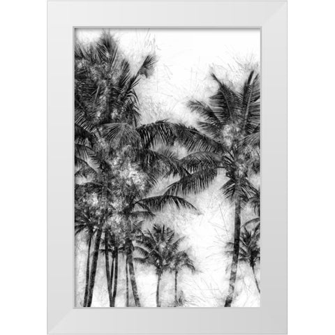 Dorado Palms 1 White Modern Wood Framed Art Print by Miamee, Golie
