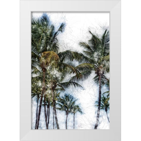 Dorado Palms 2 White Modern Wood Framed Art Print by Miamee, Golie