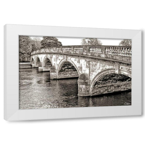 Henley-on-Thames White Modern Wood Framed Art Print by Miamee, Golie