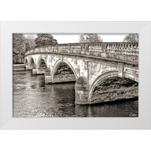 Henley-on-Thames White Modern Wood Framed Art Print by Miamee, Golie
