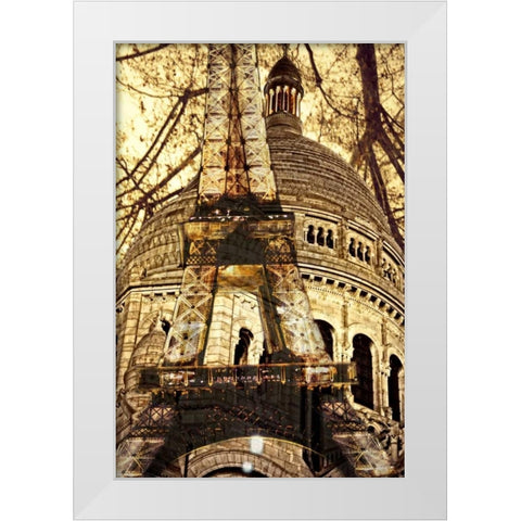 Paris Lights White Modern Wood Framed Art Print by Miamee, Golie
