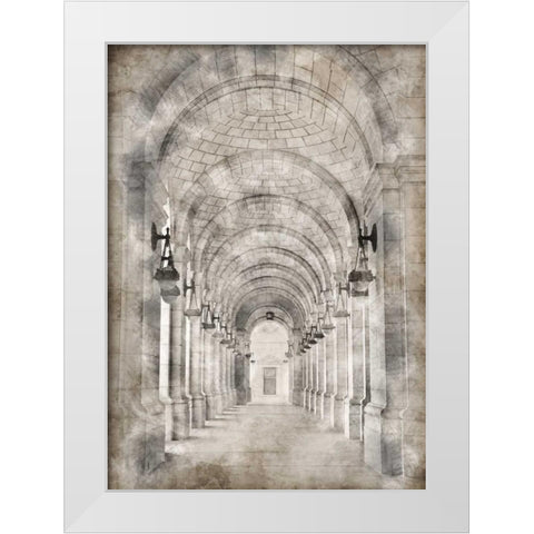 Union Station White Modern Wood Framed Art Print by Miamee, Golie