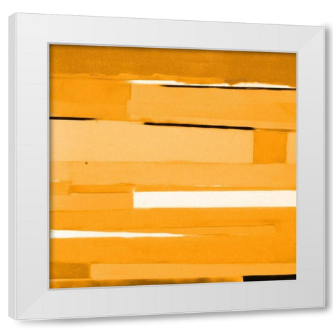 Gold Monochromatic White Modern Wood Framed Art Print by Miller, Gil