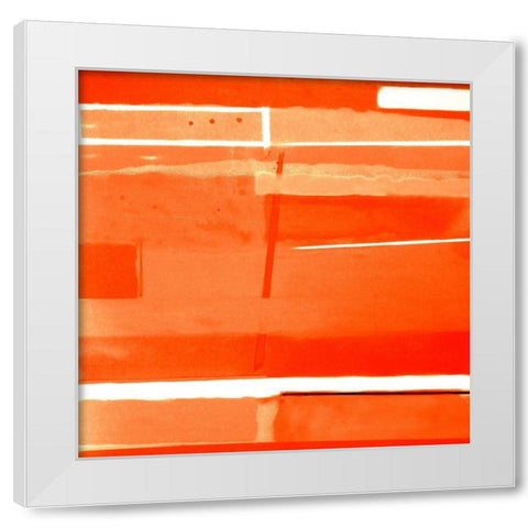 Red Monochromatic White Modern Wood Framed Art Print by Miller, Gil