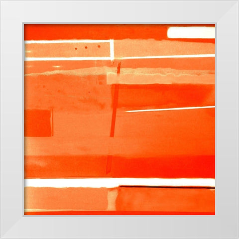 Red Monochromatic White Modern Wood Framed Art Print by Miller, Gil