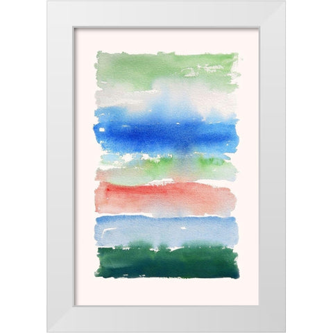 Cool Spectrum White Modern Wood Framed Art Print by Muren, Nancy LaBerge