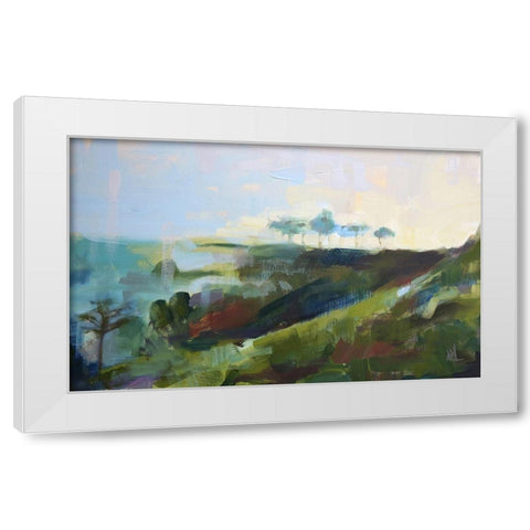 India No. 7 White Modern Wood Framed Art Print by Moulton, Angela