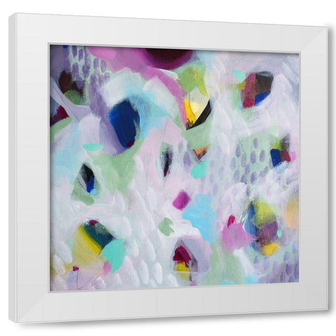 Abstract 171 White Modern Wood Framed Art Print by Marrison, TA