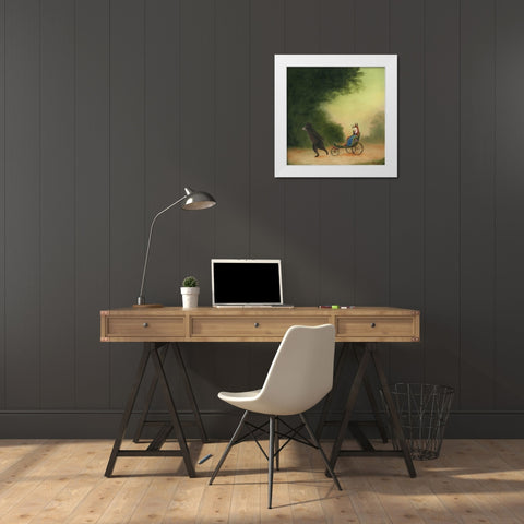 La Passeggiata of the Lady Dowager, White Modern Wood Framed Art Print by McInnes, DD