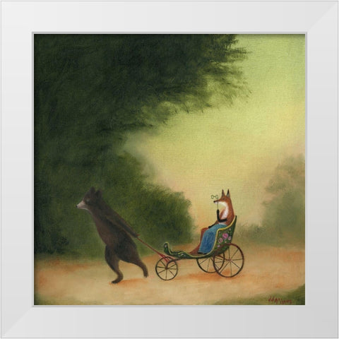 La Passeggiata of the Lady Dowager, White Modern Wood Framed Art Print by McInnes, DD