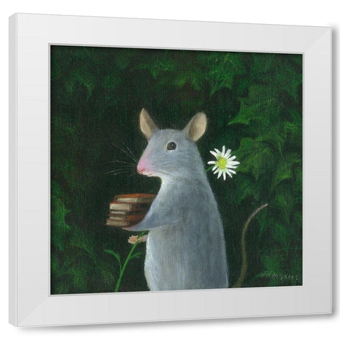 The Imaginary Friend White Modern Wood Framed Art Print by McInnes, DD