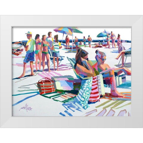 Beach Party White Modern Wood Framed Art Print by Mollica, Patti