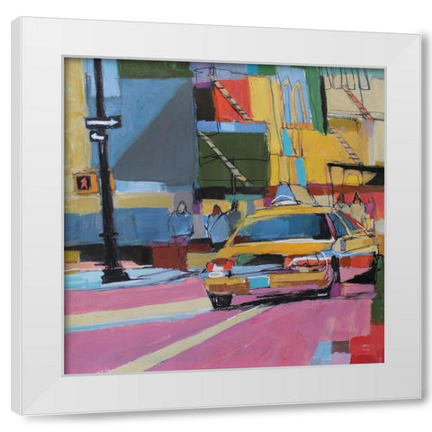 Midtown Mosaic White Modern Wood Framed Art Print by Mollica, Patti