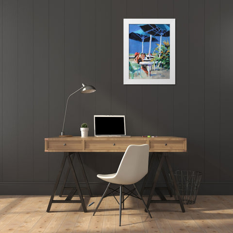 Red Cap White Modern Wood Framed Art Print by Mollica, Patti