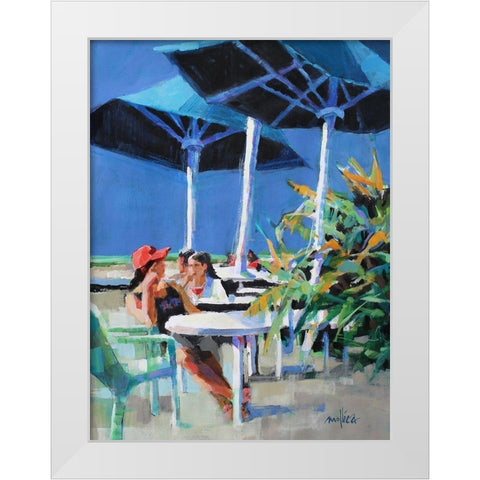 Red Cap White Modern Wood Framed Art Print by Mollica, Patti