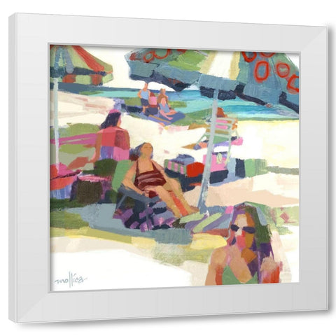 Shades of Summer White Modern Wood Framed Art Print by Mollica, Patti