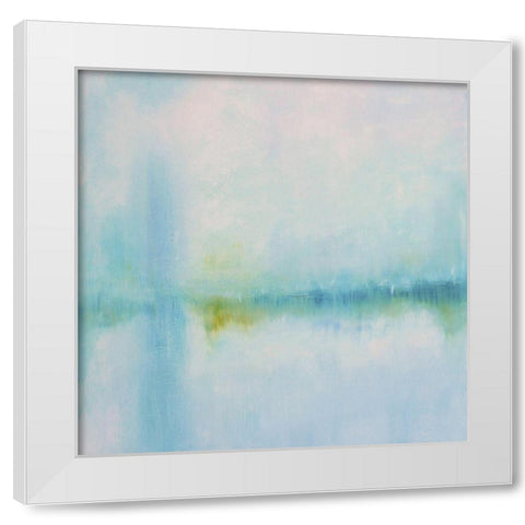 Misted Shores White Modern Wood Framed Art Print by Moehr, KR