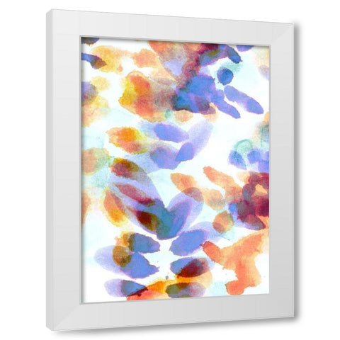 Bloom Indigo White Modern Wood Framed Art Print by Morioke