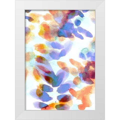 Bloom Indigo White Modern Wood Framed Art Print by Morioke