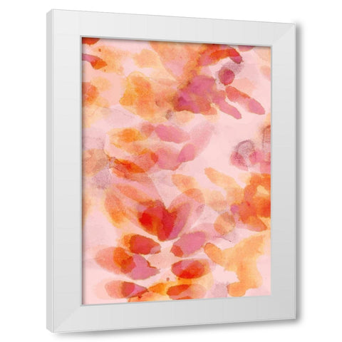 Bloom Rose White Modern Wood Framed Art Print by Morioke
