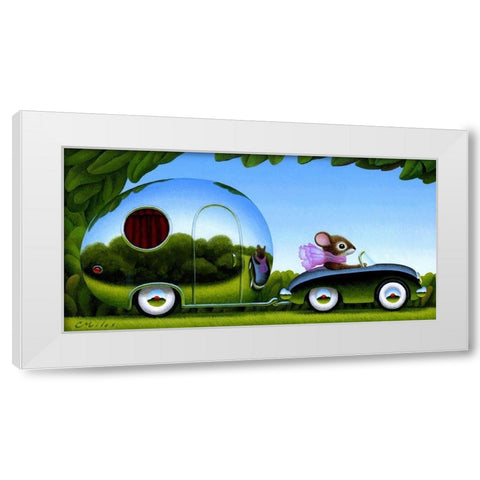 Touring White Modern Wood Framed Art Print by Miles, Chris
