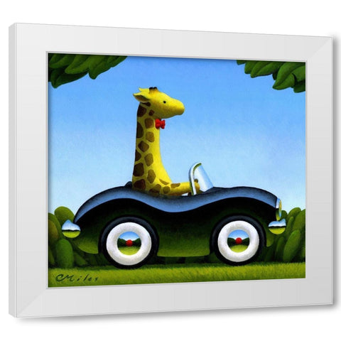 Commuting White Modern Wood Framed Art Print by Miles, Chris