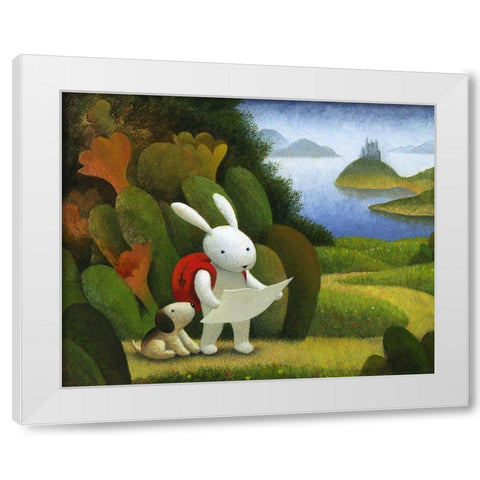 Adventurers White Modern Wood Framed Art Print by Miles, Chris