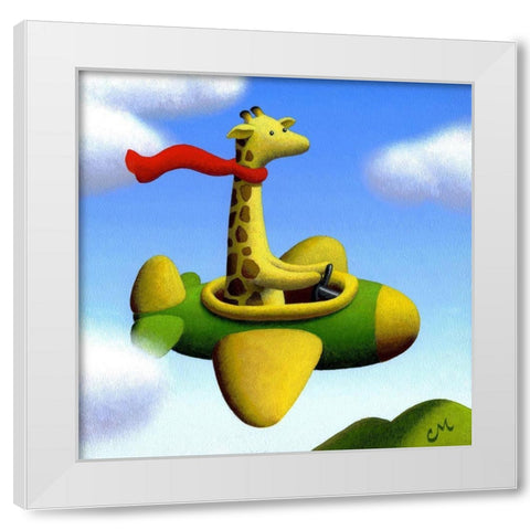 Frequent Flier No. 2 White Modern Wood Framed Art Print by Miles, Chris