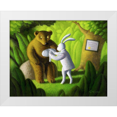 The Healer White Modern Wood Framed Art Print by Miles, Chris