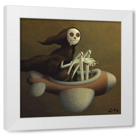 Joy Ride White Modern Wood Framed Art Print by Miles, Chris