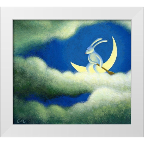 The Traveler White Modern Wood Framed Art Print by Miles, Chris