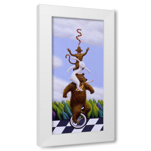 The Talent Show White Modern Wood Framed Art Print by Miles, Chris
