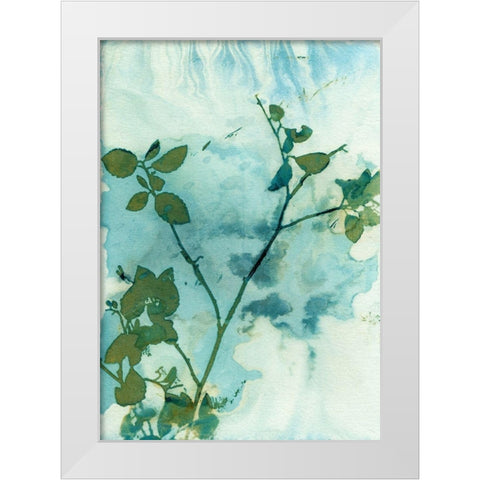 Leaves and Sky White Modern Wood Framed Art Print by McCurdy, Krista