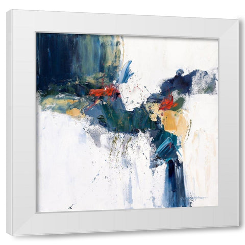 Cascading White Modern Wood Framed Art Print by McCourt, Suzanne
