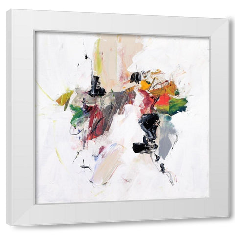 Go for It White Modern Wood Framed Art Print by McCourt, Suzanne